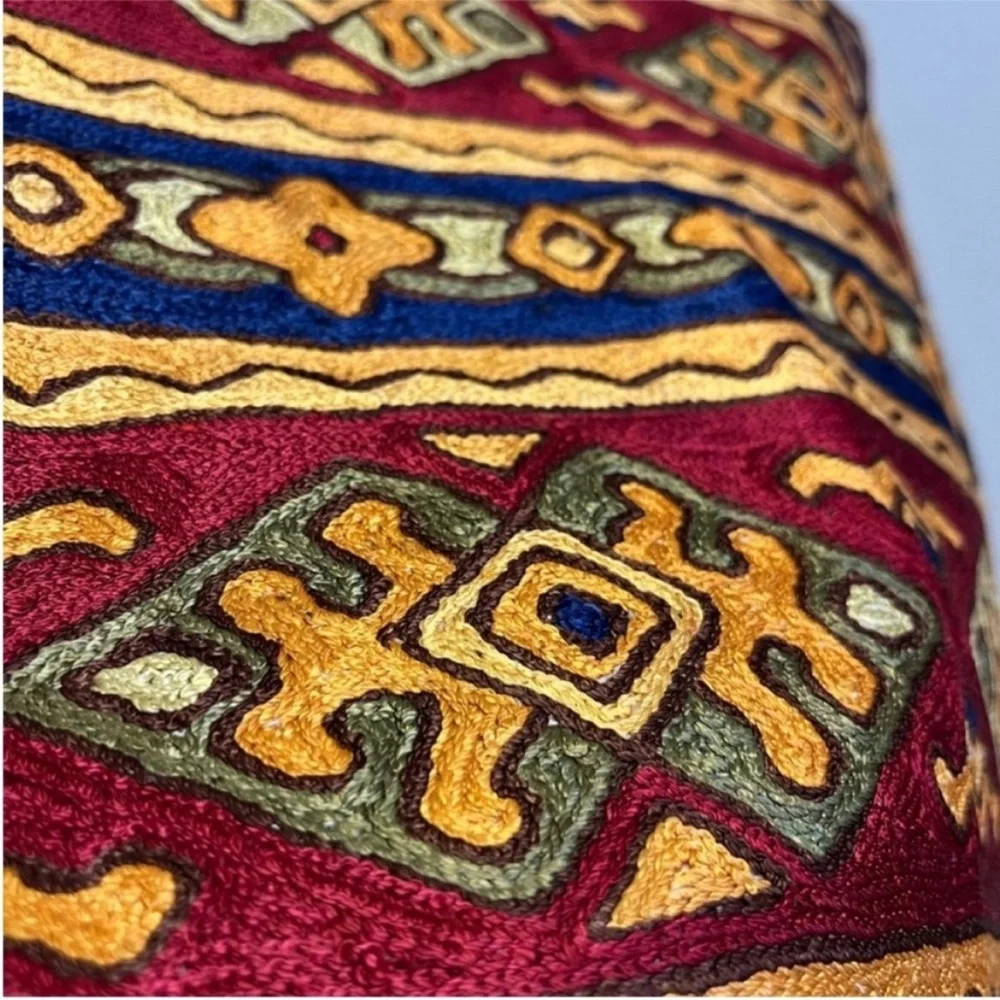 Kashimir Native Aztec Boho Design Pillow cover 16” x 15.5”